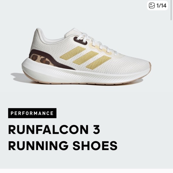 adidas Shoes - NWT women’s Adidas Runfalcon 3.0 W Cream and Gold Sneakers
